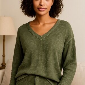 We The Free waffle knit cozy lounge top women S cottagecore comfy